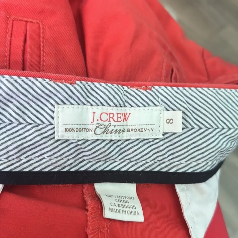 Orange J.Crew chino shorts